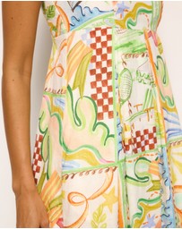 AERE - Lana Linen Maxi Dress