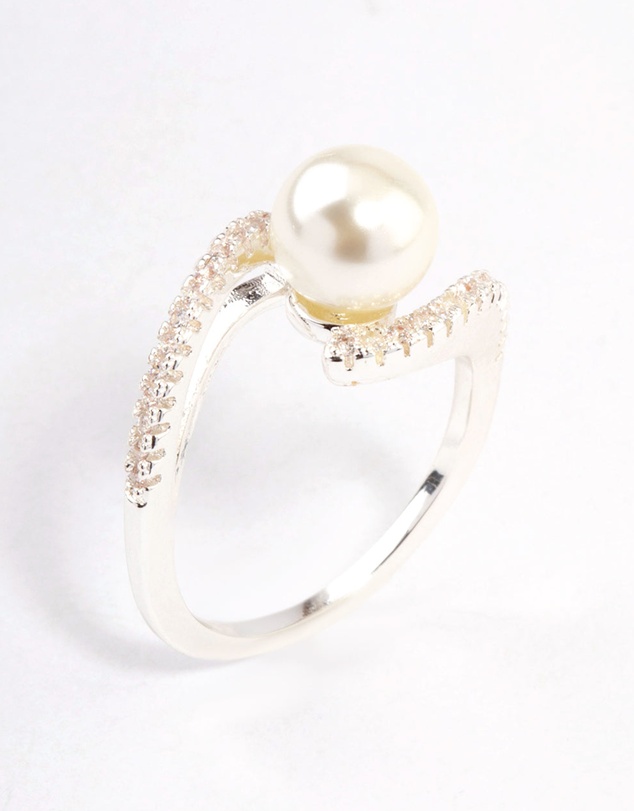 Lovisa - Silver Plated Wrapped Pearl Ring