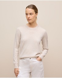 Trenery - Merino Classic Crew in Oat Marle