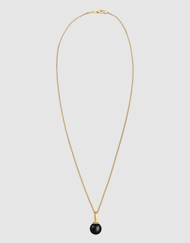 Elli Jewelry - Necklace Bead Synthetic Pearl Round Classic In 925 Sterling Silver Gold Plated
