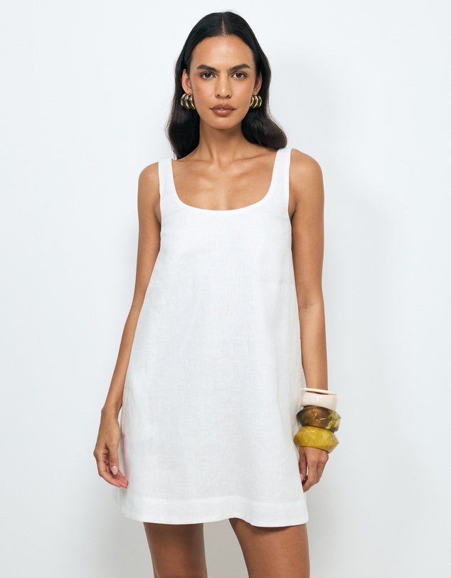 AERE - Tansy Linen Mini Dress