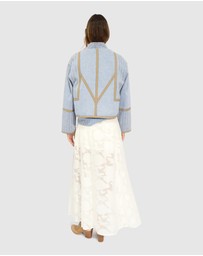 Belle & Bloom - Free And Forward Quilted Denim Jacket