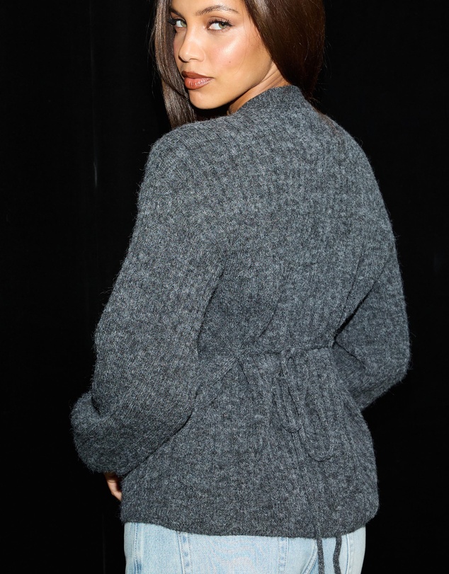 Dazie - Last Call Cinched Knit Cardigan