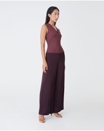 Forcast - Asma Satin Wide Leg Pants