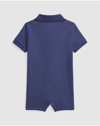 Polo Ralph Lauren - Crest Cotton Jersey Polo Shortalls - Babies