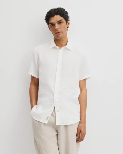 Country Road - Regular Fit Short Sleeve Linen Shirt