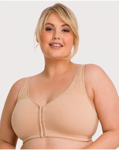 Ava & Audrey  - Ava & Audrey Hannah Cotton Wire-free Front Opening Bra