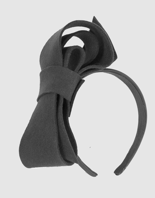 Max Alexander - Felt Black Bow Fascinator