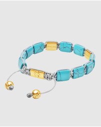 Nialaya Jewellery - The Dorje Flatbead Collection - Turquoise and Gold