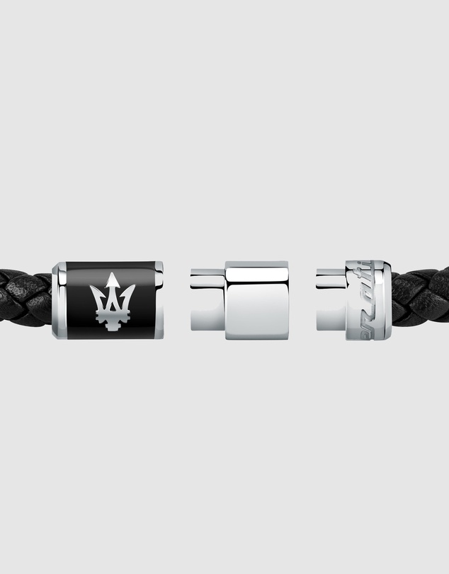 Maserati - Black 21.7cm Recycled Leather Bracelet