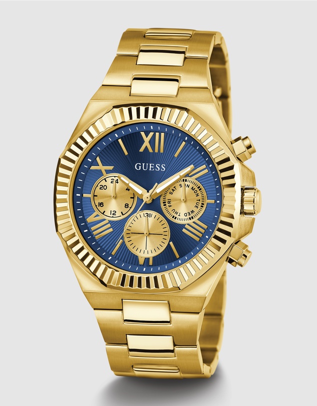 GUESS - Guess Men's Gold Tone 44mm Multi-function Watch