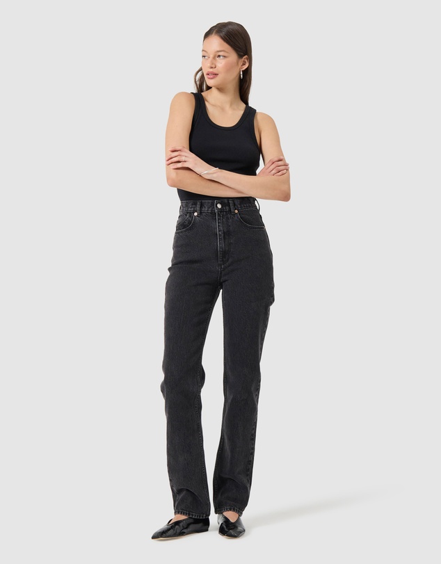 Rolla's - Loulou Straight Jean Long - Black Sand