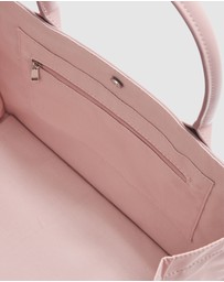 JETT BLACK - Rose Quartz Quilted Tote Pouch Set