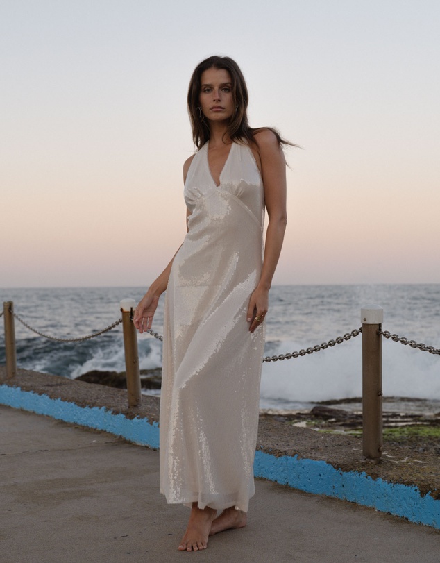 Forcast - Ariana Sequin Halter Dress