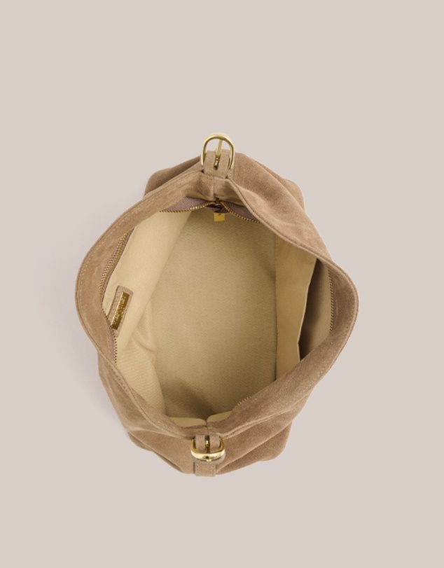 VESTIRSI - Eden Brown Suede Shoulder Bag