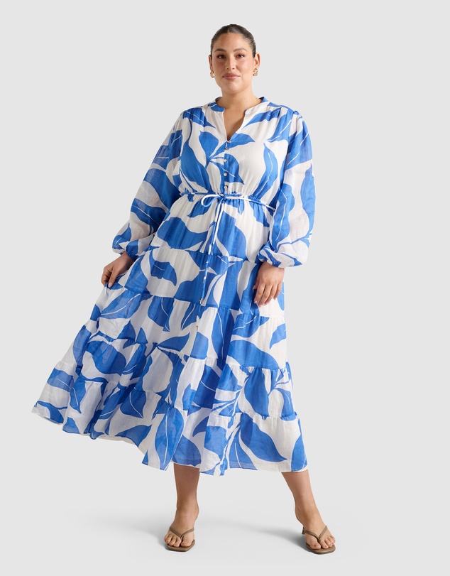 Forever New Curve - Adeline Curve Tiered Midi Dress