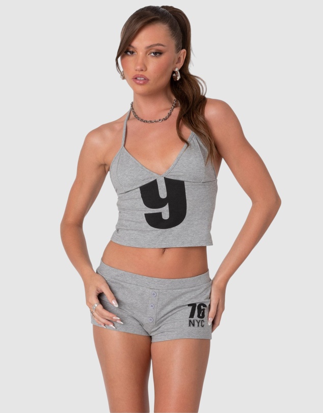 EDIKTED - Jordan V Neck Halter Top
