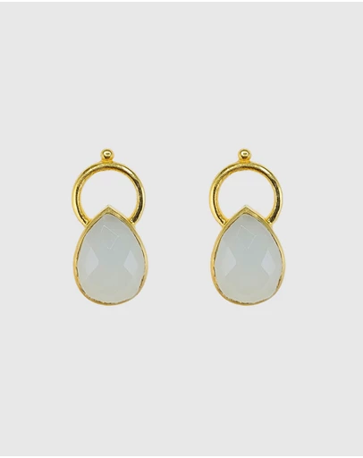 Izoa - Halo Drop Earrings