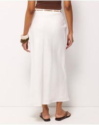 AERE - Noa Linen Midi Skirt