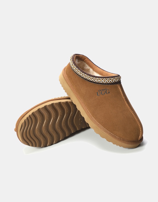AusWooli Ugg Boots - Croydon Sheepskin Ankle Braid Slippers