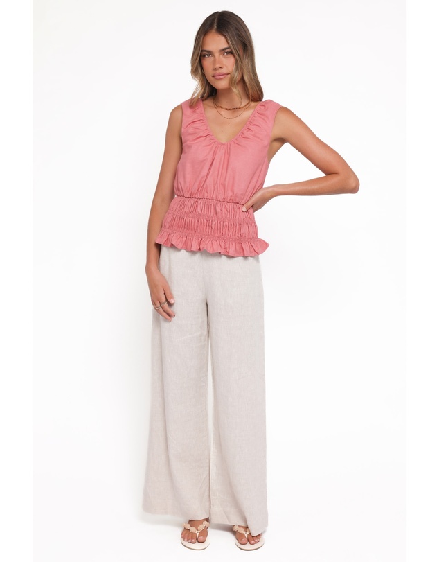 Petal & Pup - Lucilla Shirred Waist Top - Petal Pink