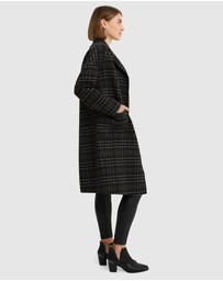 Belle & Bloom - Publisher Double-Breasted Wool Blend Coat