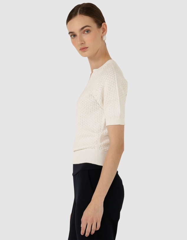 SACHA DRAKE - Henley Knit Top