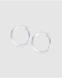 Elli Jewelry - Earrings Creoles Twisted Trend Basic in 925 Sterling Silver