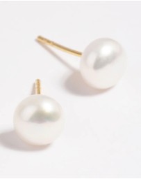 Lovisa - Gold Plated Sterling Silver Freshwater Pearl Stud Earrings