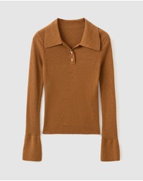 M.N.G - Knitted Polo-Neck Sweater
