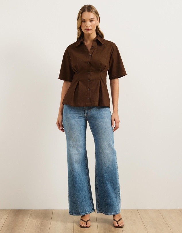 Atmos&Here - Iris Cotton Twill Short Sleeve Shirt