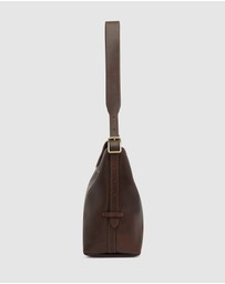 Republic of Florence - Sophia Matt Chocolate Leather Shoulder Bag