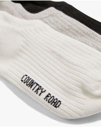 Country Road - Australian Cotton Rib No-show Sock Pack Of 3