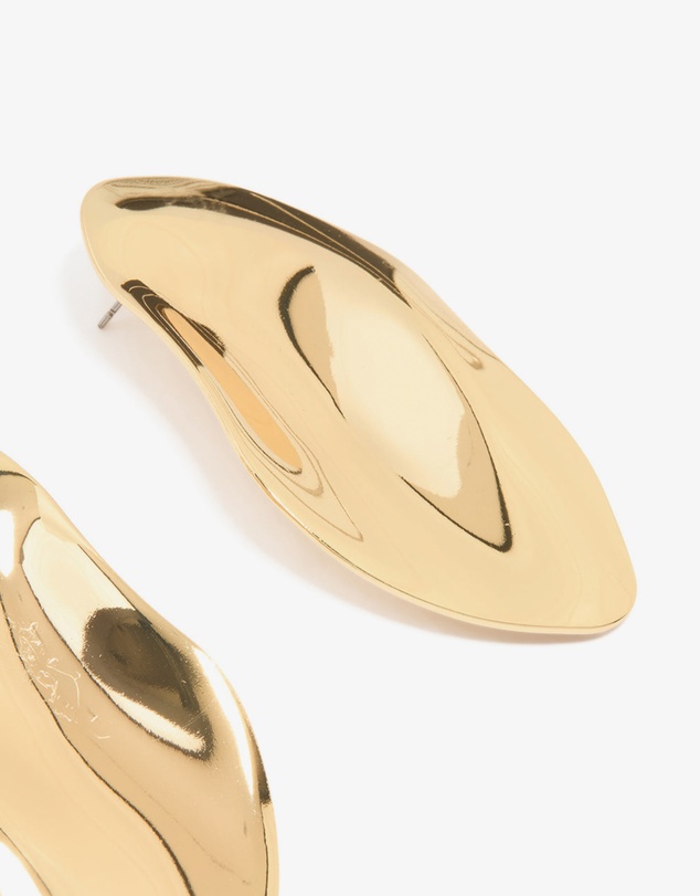 Lovisa - Gold Plated Large Oval Wrapped Organic Earrings