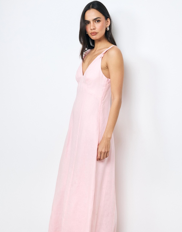 AERE - Helina Linen Midi Dress