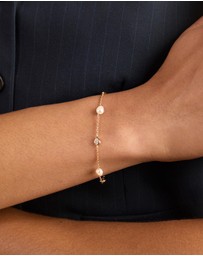 Astrid & Miyu - Pearl Crystal 18Ct Charm Bracelet