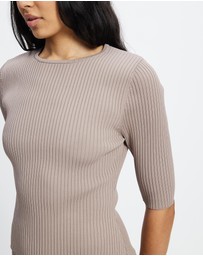 White By FTL - NEW DEE RIB KNIT TOP
