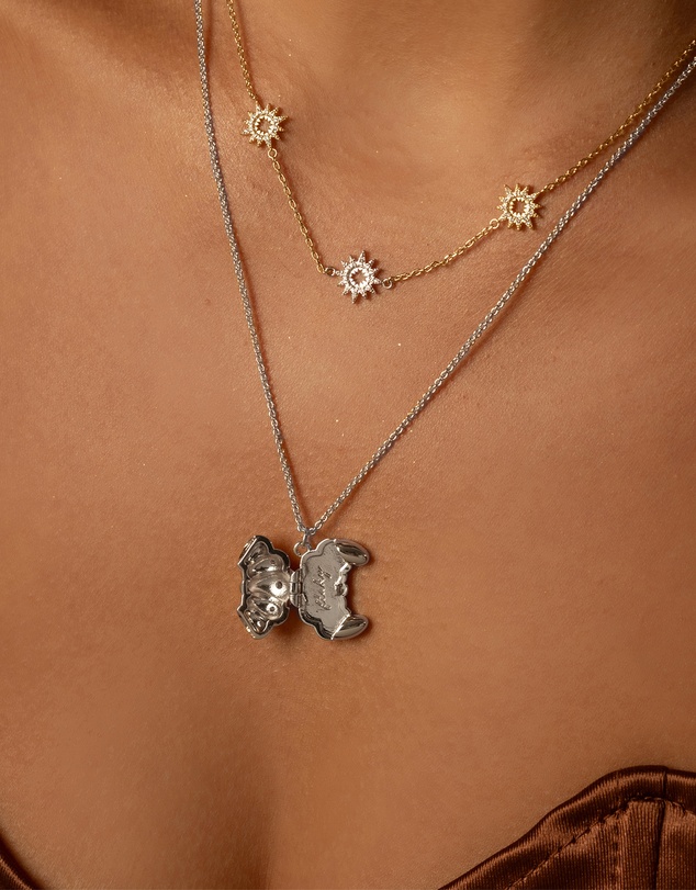 Wanderlust + Co - Croissant Silver Necklace