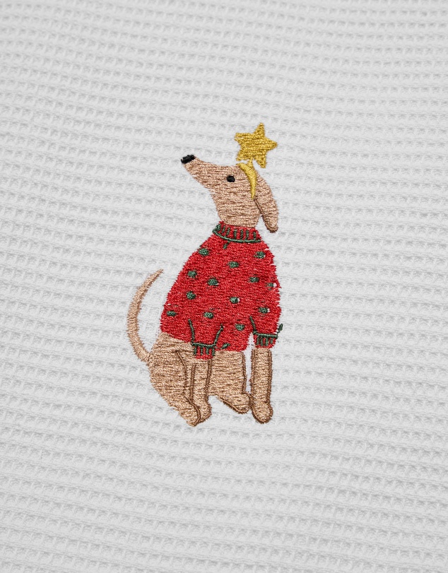 Linen House - Embroidered Tea Towel