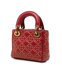Pre-Loved by Azura Reborn - Pre-Loved Mini Lambskin Cannage Studded Supple Lady Dior