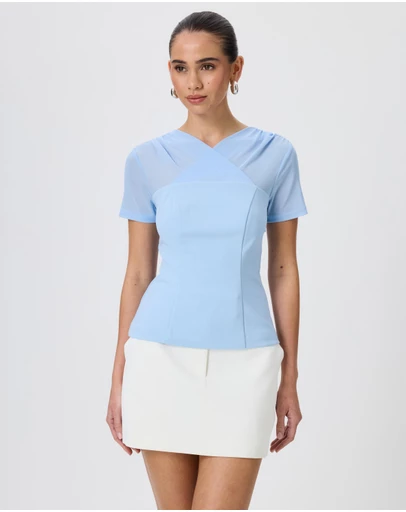 Tussah - Olivia V-Neck Crepe Top