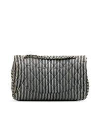 Pre-Loved by Azura Reborn - Pre-Loved chanel Striped Design Shoulder Bag with Chain Strap and Turn Lock Closure