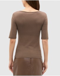 Seed Heritage - Boat Neck Half Sleeve Top