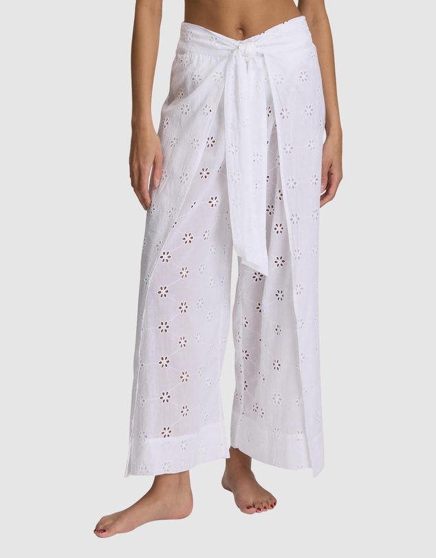 Polo Ralph Lauren - Cotton Eyelet Wrap Waist Beach Pant Cover-Up