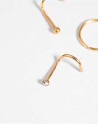 Lovisa - Gold-Plated Surgical Steel Nose Stud & Ring Pack