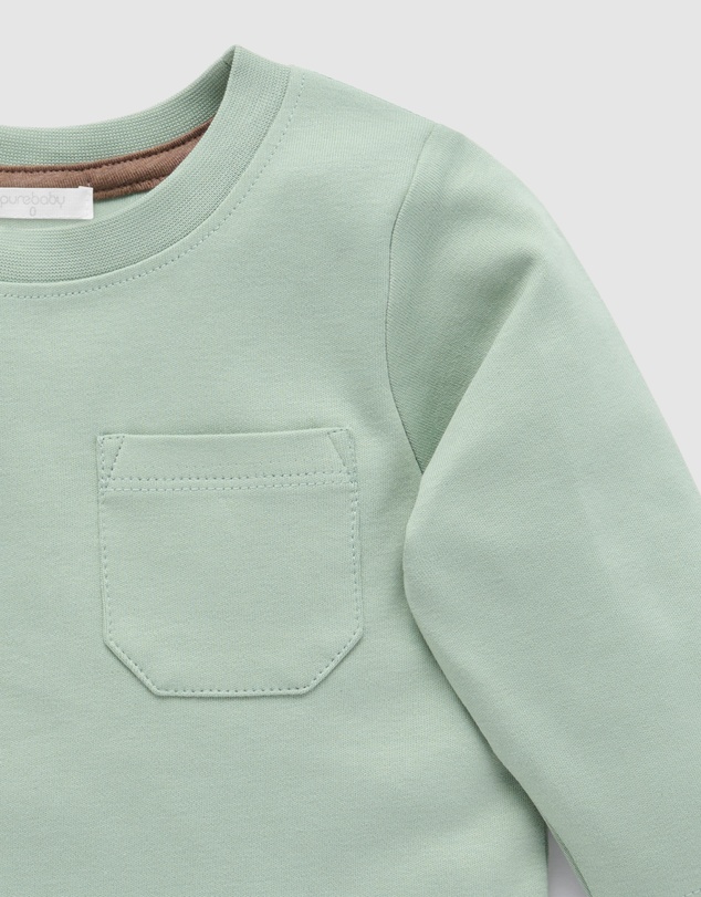 Purebaby - Thick Basic Long Sleeve Tee -Kids-Babies