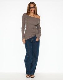 Dazie - Negroni Asymmetrical Knit Top
