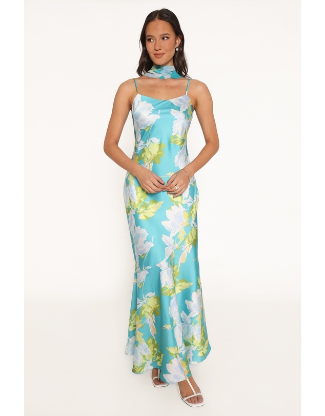 Petal & Pup - Kinara Maxi Dress - Aqua Floral