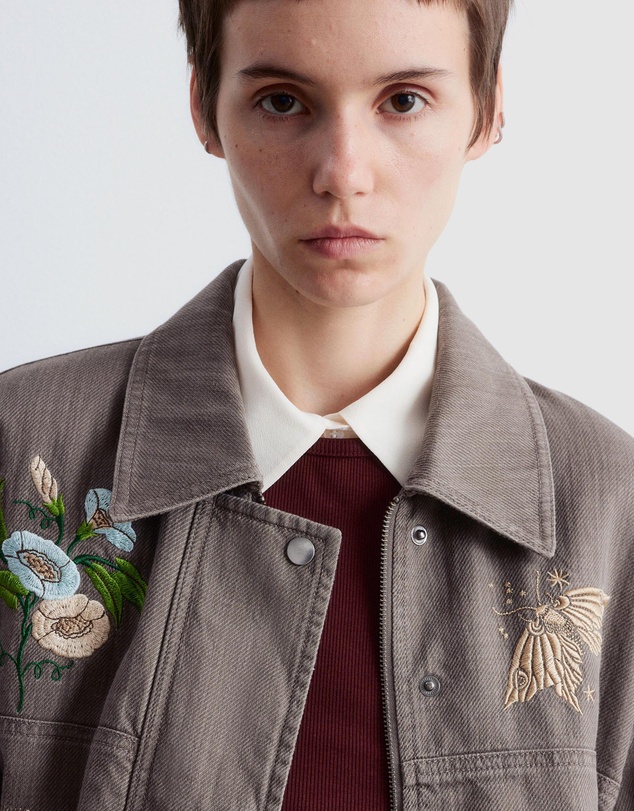 & Other Stories - Embroidered Shirt Jacket