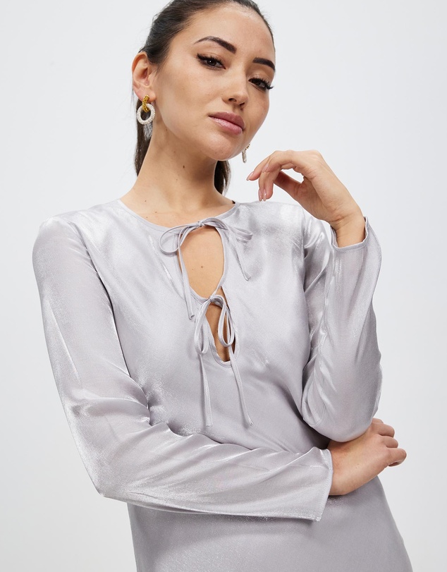 Third Form - Untamed Bias Tie Up Mini Dress